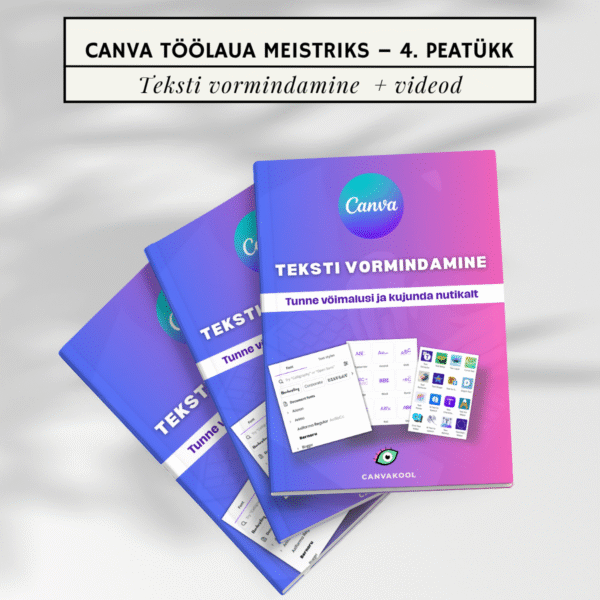 Canva töölaua meistriks – 4. peatükk: Teksti vormindamine + videod