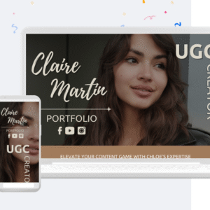 Canva UGC veebilehe mall + kasutusjuhend
