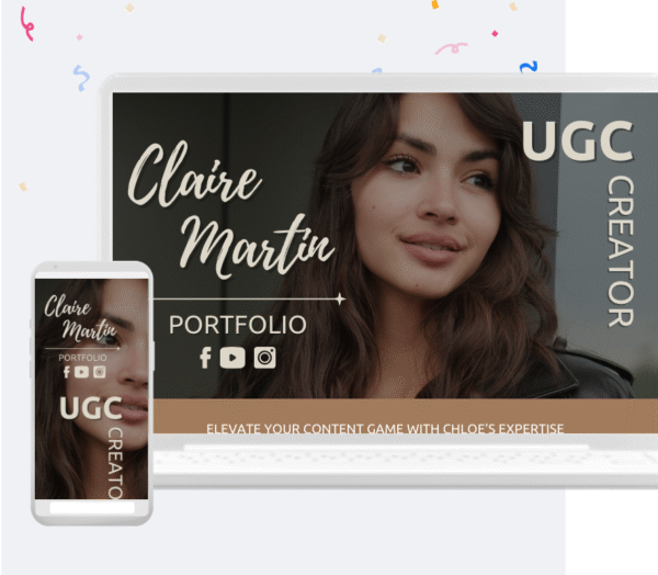 Canva UGC veebilehe mall + kasutusjuhend