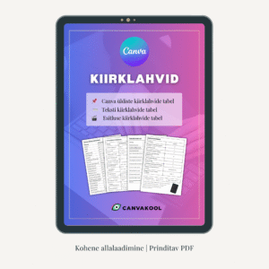 Canva kiirklahvide kogumik 6lk